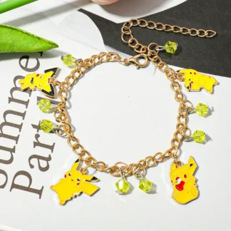 Anime juego de dibujos animados Pokemon pulsera personaje serie colgante pulsera diseño creativo encanto joyería accesorios para regalo
