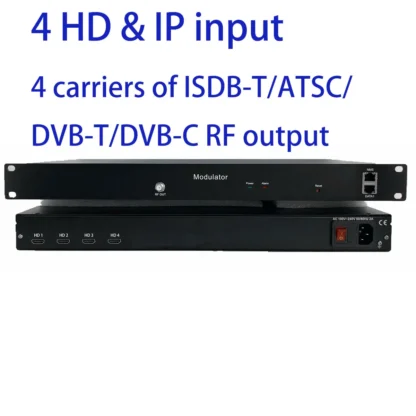 1080P 4 HD a DVB-C/DVB-T/ATSC/ISDB-T modulador codificador Digital TV Headend QAM RF modulador, DVB-T catv