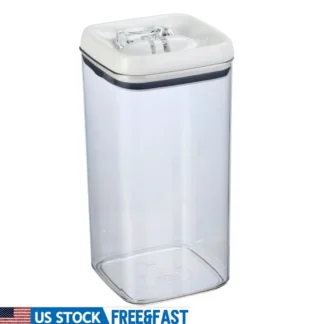 Contenedor de almacenamiento de alimentos transparente, 19 tazas, hermético, tapa fácil de abrir, apilable, sin BPA, duradero, organizador de despensa de cocina