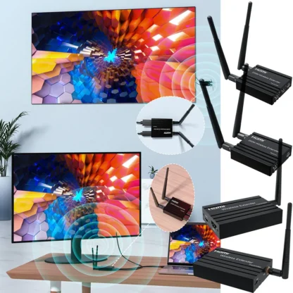 Transmisor y receptor de vídeo HDMI inalámbrico de 200M, extensor de TV, adaptador Dongle para PC, cámara, portátil, proyector, Monitor de TV