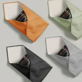 Bolsa de almacenamiento de cámara autoadhesiva de tela plegable, tela de envoltura de felpa, envoltura protectora para cámara de fotografía, antiarañazos, suave