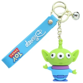 LLavero de Toy Story versión Q de dibujos animados Buzz Lightyear Lotso Woody Alien Sullivan mochila decoración colgante llavero de coche regalo