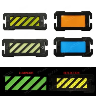 Molle reflectante que brilla en la oscuridad, parches de tira de marca de seguridad para exteriores, accesorios de equipo de chaleco luminoso