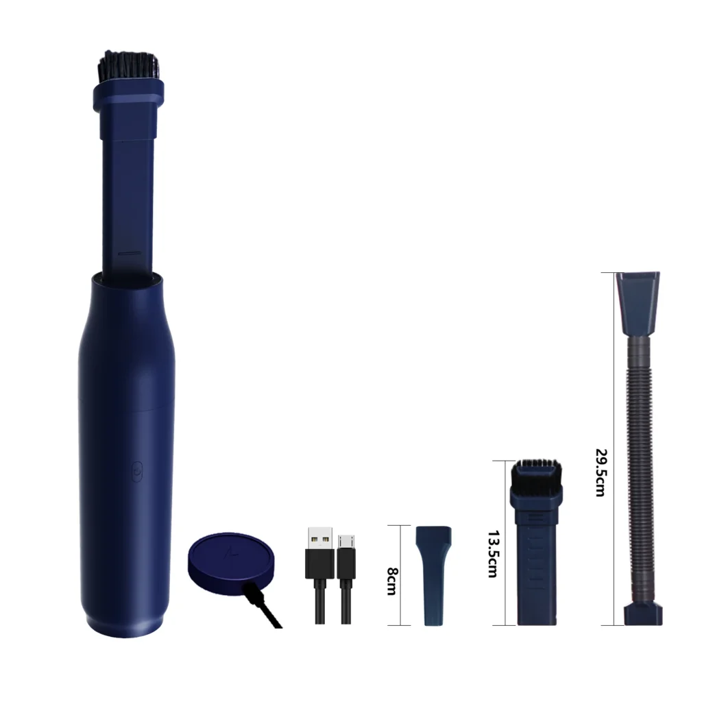 Aspirador de mano inalámbrico recargable, Mini aspirador portátil para el hogar y el coche con carga inalámbrica