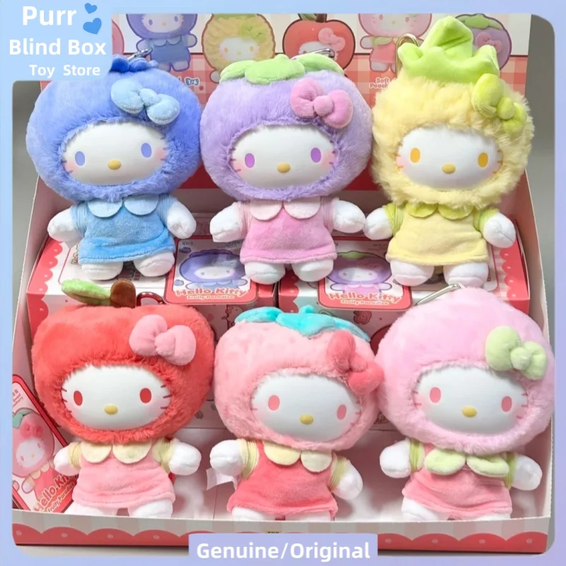 Caja ciega Original Sanrio Hellokitty Fruity Paradise Series, muñeco periférico de animé esponjoso, caja misteriosa, regalo Popular para niños