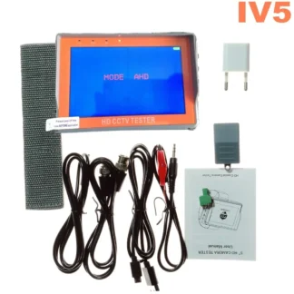 Monitor de prueba AHD TVI CVI CVBS, cámara CCTV de 5 pulgadas, 8MP, portátil, compatible con UTP PTZ, IV5