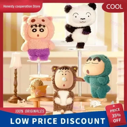 Caja ciega de peluche Original Crayon Shinchan COS, bonito colgante de muñeca, figura coleccionable de moda, muñeca Kawaii, regalo para niñas