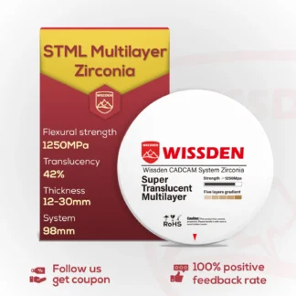 Bloques de circonio Dental Wissden, gradiente multicapa, consumible de laboratorio Dental STML, 98,12-30mm, CAD/CAM, rentable