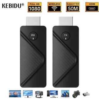 Transmisión HDMI inalámbrica 50M Kit extensor de vídeo y receptor TV Stick Dongle Cable adaptador espejo de pantalla para cámara PC a TV