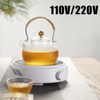 Calentador eléctrico de 110V/220V, estufa de té, placa caliente, Mini máquina de té, horno de calefacción, calentador multifuncional, cocina de inducción, 800W