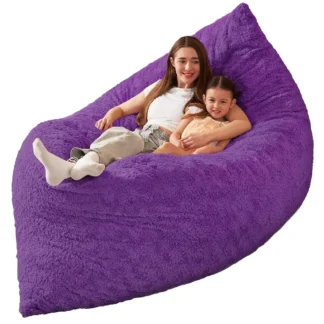 Silla tipo puf 4 en 1, sofá gigante con relleno de espuma viscoelástica, silla tipo puf para adultos, funda lavable para adultos, puf para adultos