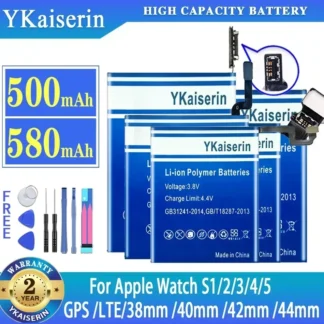 Batería YKaiserin para IWatch Series 1 2 3 4 5 A1579 A1760 batería para Apple Watch S1/2/3/4/5 GPS + LTE Series1 Series2 Series3