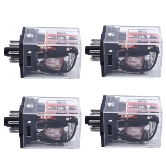 4X AC 220V/230V bobina voltaje PCB relé de potencia 8 pines DPDT 2NO 2NC MK2P-1