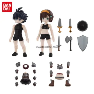 Bandai Original Gashapon Quest Embark en una aventura: figura de acción de aventurero articulaciones activas figuras de vestir cruzadas modelo regalo
