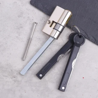 Cilindro de cerradura automática de huellas dactilares de cobre con núcleo trasero Clase C, puerta antirrobo, núcleo de cerradura de emergencia