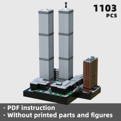 Bloques de construcción lepins para niños, juguete de ladrillos para armar centro comercial de Nueva York, escala 1:1875, con paisaje de ciudad, decoración única