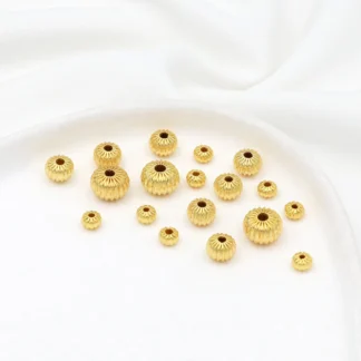 20 piezas cuentas espaciadoras de linterna hueca de latón para hacer pulseras y collares DIY, cuentas planas sueltas con agujeros, suministros de joyería hechos a mano