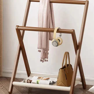 Perchero de ma estilo nórdico para ropa, organizador de nento de dormitorio independiente, perchero temporal par...