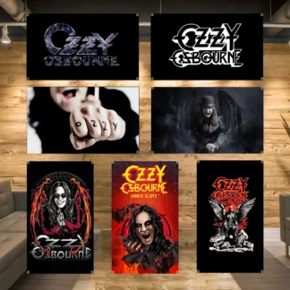 90x150cm 3X5FT Ozzy Osbourne Band Banderas Poliéster Impreso Banner Para Decoración
