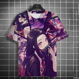 Camiseta de manga corta informal con estampado de Anime en 3D para hombre, ropa para el hogar, camiseta de manga corta de Anime de alta calidad, novedad de 2024
