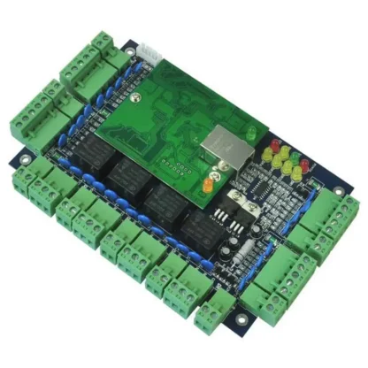 Sistema de control de cuatro puertas TCP/IP, placa de acceso de cuatro puertas, compatible con función multiacceso, tiempo de asistencia, alarma contra incendios sn:L04
