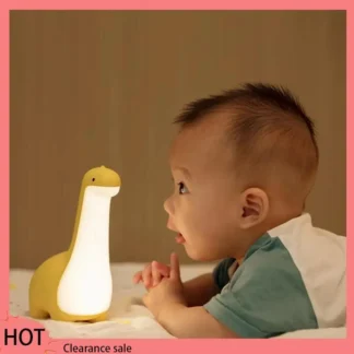 Luz nocturna de dinosaurio A88Z para niños: bonita lámpara de noche con protección ocular, carga USB, decoración ideal para la habitación