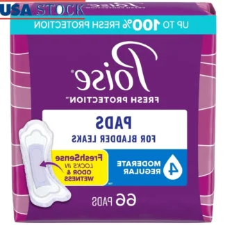 Almohadillas para incontinencia para mujer, absorción moderada, longitud Regular, 66 unidades, protección contra fugas de vejiga, Control de olores, diseño de contorno