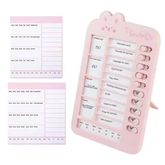 Tabla de tareas de estudios deslizantes, tabla de tareas corredera para lista de verificación de estudio, horario Visual, tablero de planificación de rutina, planificador para niños y niñas