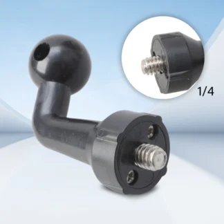 Adaptador tornillo enclavamiento aleación aluminio 1/4 cabezal bola masculina a 17 mm para teléfonos cámara