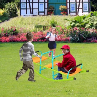 Balancín para niños al aire libre para edades de 4 a 8 años balancín para niños sentarse y girar Teeter Totter juguetes exteriores giratorios para niños