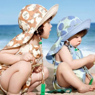 Sombrero para el sol de doble cara de estilo coreano para chico, accesorio para chal, ala grande, sombrero para el sol de playa y arena, sombrero de pescador Anti-UV ajustable para niños