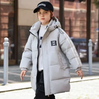 Chaqueta de plumón rusa para niños, cortavientos grueso, trajes de nieve cálidos para niños de 4 a 16 años, Invierno 2024