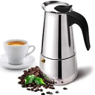 Cafetera Moka de acero inoxidable de primera calidad, 2/4/6 tazas, olla de Espresso italiana, estufa para el hogar, cocina, cafetera con filtro