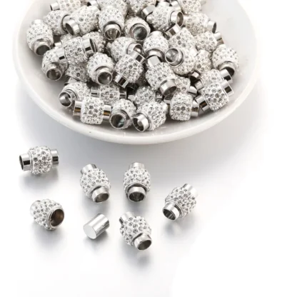 3 unids/lote conector de cierres magnéticos de cristal de arcilla de 7mm de alta calidad para pulsera de moda joyería encontrar 13*17mm W395