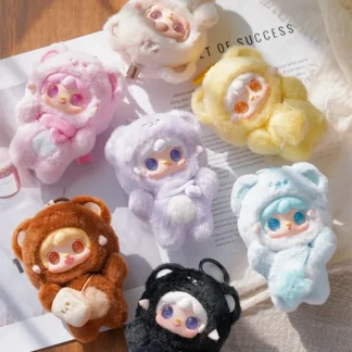 Yooki-caja ciega de 4. a generación, juguetes de peluche de la serie de osos pequeños, llavero de muñeca exquisita, colgante para mochila, caja misteriosa, regalo