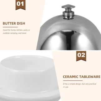 Taza de mantequilla, platos para servir, soporte para pasteles, plato de liberación, platos de cerámica, condimento plateado