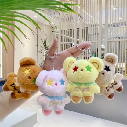 Animales de peluche, oso fresco a la moda, muñeco de peluche, colgante para mochila, regalo de cumpleaños para amigo