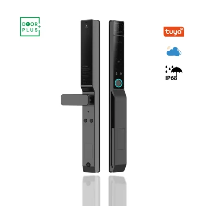 July008 Doorplus-cerradura electrónica impermeable con reconocimiento facial 3d, cerradura de puerta inteligente con huella dactilar, código de tarjeta Rfid, cerraduras de puerta de aluminio TUYA O