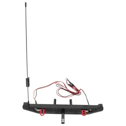 Parachoques trasero de Metal L67A con gancho trasero de antena de luz LED para coche trepador de control remoto 1:10 TRAXXAS TRX4 Axial SCX10 90046