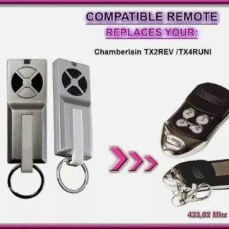 Clon para Chamberlain TX2REV TX4REV TX4EV TX2EVS TX2EV TX4EVS 433,92 MHz abridor de Control remoto para puerta de garaje