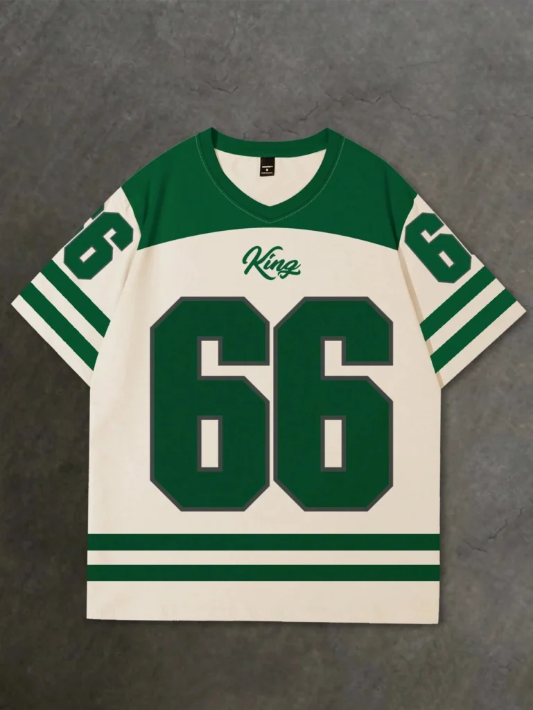 Camiseta de manga corta con estampado número 66 para hombre, ropa deportiva con cuello en V, camiseta de fútbol de carreras de Brooklyn, camisetas informales Vintage, ropa para hombre
