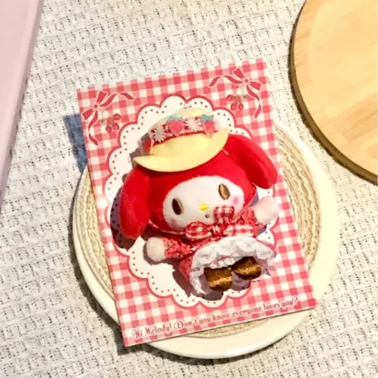 Sanrio My Melody-broche de aniversario de dibujos animados Kawaii, personaje de Anime, muñeca, accesorios de ladrillo, colgante, decoración de ropa, regalo