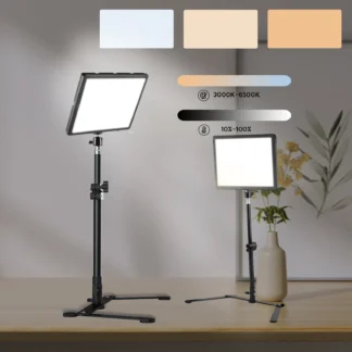 Panel de luz LED para fotografía y vídeo de 12 pulgadas, Kit de lámpara de estudio fotográfico con soporte de trípode para transmisión en vivo, estudio fotográfico de YouTube