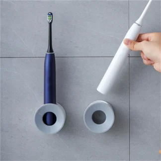 Nuevo 1 soporte para cepillo de dientes eléctrico, soporte para cepillo de dientes a prueba de polvo montado en la pared, soporte perforado para cepillo de dientes eléctrico para baño