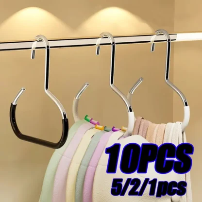 10/1 Uds. Colgador de sombrero con anillo circular duradero, gancho de almacenamiento antideslizante sin marcar, bufanda, toalla, corbata, estante colgante, ganchos para abrigos