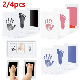 Almohadillas de tinta con huellas de manos para bebé, kits de almohadillas de tinta seguras, no tóxicas, sin contacto, para mascotas, gatos, perros, huellas de patas, regalos de recuerdos, 2/4 Uds.
