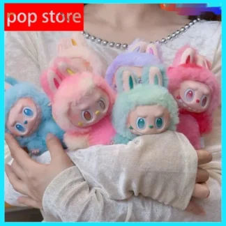 Pop Mart 100% genuino Labubu V3 V2 V1 The Monsters alta energía Ahead Macaron serie vinilo colgante de felpa caja ciega regalo