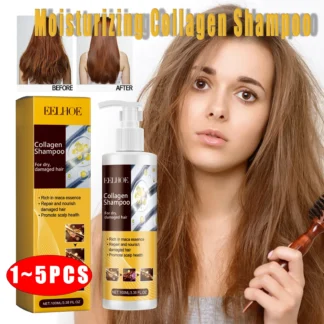 Champú de queratina y colágeno, limpieza del cabello, elimina la caspa, alivia la picazón, tratamiento del cuero cabelludo, champú, productos hidratantes para el cuidado del cabello