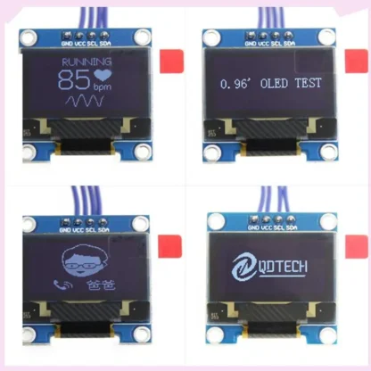 B24B 10X 0,96 pulgadas IIC I2C Serial GND 128X64 OLED LCD módulo de pantalla LED SSD1306 para Arduino Kit pantalla blanca