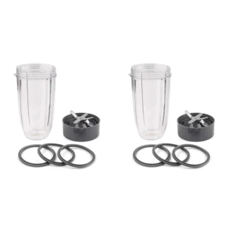 2 piezas de repuesto, copa de 32 Oz, hoja y anillo de sellado, juntas de goma de repuesto, Compatible con Nutribullet